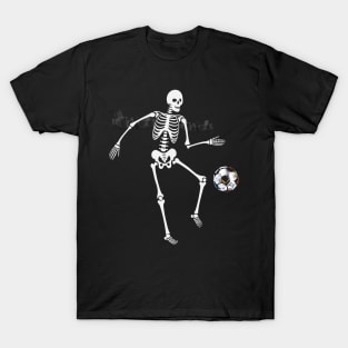 Halloween Skeleton Playing a Football T-Shirt